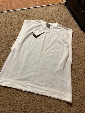 Nike White Sleeveless Performance Tank Top